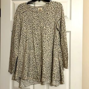 Tunic length animal print very soft shirt.